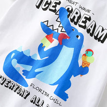 Load image into Gallery viewer, 8407KTG-Summer European and American children's casual round neck crocodile short-sleeved top + pants two-piece set