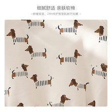 Load image into Gallery viewer, D22873LS-Autumn and winter puppy print thick warm hooded crawling suit