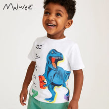 Load image into Gallery viewer, 9251SE-Summer European and American children's casual dinosaur round neck short-sleeved top