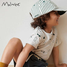 Load image into Gallery viewer, 9296SE-Summer children's casual skateboard print short-sleeved top