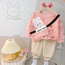 Load image into Gallery viewer, AC24CTG- Spring New Year Greetings Bear Long Sleeve Top + Pants Set