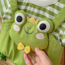 Load image into Gallery viewer, 2402221LS-Summer cartoon frog thin striped fake two-piece short-sleeved climbing clothes