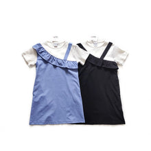 Load image into Gallery viewer, 23005PCW-Japanese style fake two-piece suspender dress parent-child outfit