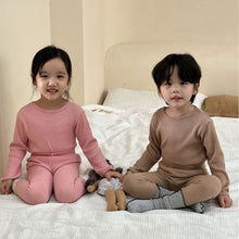 Load image into Gallery viewer, D83386TG-Knitted cotton wool children's home clothes set