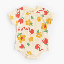 Load image into Gallery viewer, BRS1001LS-Summer Korean style bear flower pure cotton bodysuit