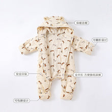 Load image into Gallery viewer, D22877LS-Winter Bear Hooded Plush Nordic Style Warm Jumpsuit