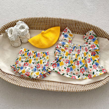 Load image into Gallery viewer, H10029TG- Summer cool floral sleeveless top + shorts two-piece set