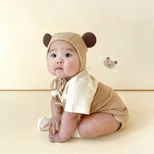 Load image into Gallery viewer, 53105LS-Summer Korean style bear shape baby bodysuit + hat