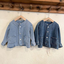Load image into Gallery viewer, Q83056SE- Spring and Autumn Cardigan Double Pocket Long Sleeve Denim Jacket