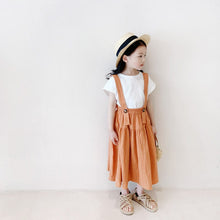 Load image into Gallery viewer, 22028PCW-Summer parent-child outfit Japanese style simple female style cotton long suspender skirt