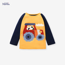 Load image into Gallery viewer, 55005SE-Little maven European and American animal car long-sleeved cotton top
