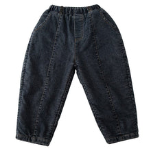 Load image into Gallery viewer, D83581PA-Autumn and winter plus velvet thickened denim slim-fit casual trousers