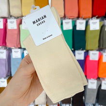 Load image into Gallery viewer, M-1605AC-Korean MARIAN Morandi color long tube socks for adults (5 pairs minimum order, can be mixed colors)