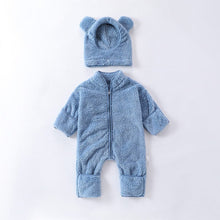 Load image into Gallery viewer, D20320LS-Winter Sherpa Cute Warm Climbing Suit + Hat Two-piece Set