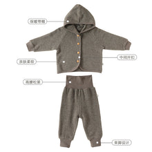 Load image into Gallery viewer, D25290TG-秋冬北歐風連帽開衫&高腰護肚長褲