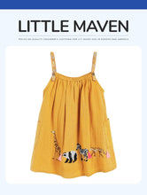 Load image into Gallery viewer, S1222DS-Little maven summer short-sleeved girls animal pattern dress