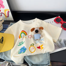 將圖片載入圖庫檢視器 42805SE-夏裝兒童短袖卡通玩偶上衣