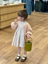 Load image into Gallery viewer, x2696DS-Autumn Korean Floral Dress & Puff Sleeve Knitted Sweater Jacket