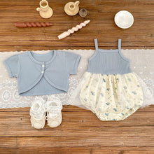 Load image into Gallery viewer, S23208TG-Summer thin baby girl floral sling mesh skirt + detachable small jacket