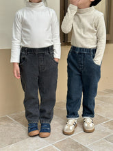 Load image into Gallery viewer, D83565PA-Autumn and winter elastic one-piece plus velvet slim-fit denim casual pants