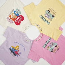 Load image into Gallery viewer, 24035SE-Spring and Summer Korean Short Sleeve Cotton Bear Printed T-shirt