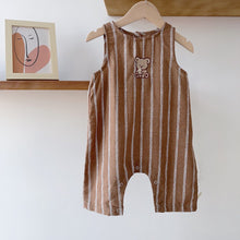 Load image into Gallery viewer, 6198LS-Thin summer bear suspenders one-piece crawling suit