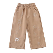 Load image into Gallery viewer, C83913PA-Spring children's embroidered casual straight trousers