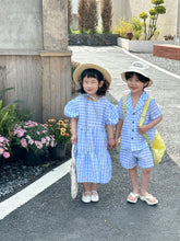 將圖片載入圖庫檢視器 X86035TG-夏季格紋休閒套裝&洋裝