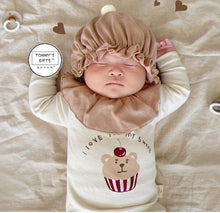 Load image into Gallery viewer, 24030415LS-Spring and Summer Korean Print Cake Baby Jumpsuit + Hat