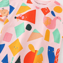 Load image into Gallery viewer, 9201SE-Summer European and American round neck geometric print casual short-sleeved top