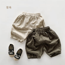 Load image into Gallery viewer, 2278PA-Summer Korean vertical striped cotton and linen loose casual shorts