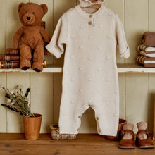 Load image into Gallery viewer, MY9311LS-Baby Retro Polka Dot Long Romper + Hat (Pre-sale, delivery in early December)