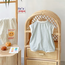 Load image into Gallery viewer, 2402281LS-Summer Korean cartoon striped short romper