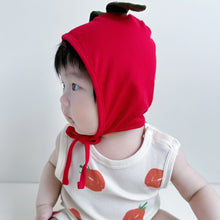 Load image into Gallery viewer, 081502LS-Korean version tomato print bodysuit + hat
