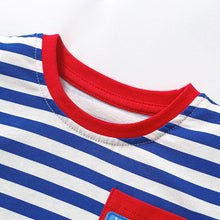 Load image into Gallery viewer, Q55091SE-Summer striped short-sleeved cotton top