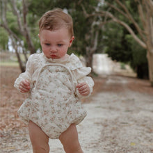 Load image into Gallery viewer, Y5310LS-Baby sweet floral padded overalls
