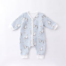 Load image into Gallery viewer, D23312LS-Air cotton baby warm zipper crawling clothes
