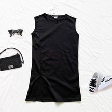 Load image into Gallery viewer, 22007PCW-Japanese style short-sleeved open X-shaped versatile knitted long skirt parent-child outfit