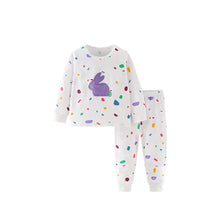 Load image into Gallery viewer, 8769TG-Autumn bunny print sweet casual round neck long sleeve two-piece suit