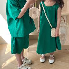 Load image into Gallery viewer, X85611TG-Summer short-sleeved green casual suit & dress