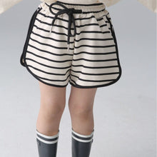 Load image into Gallery viewer, BB2409PCW-Summer Korean version parent-child drawstring knitted striped shorts