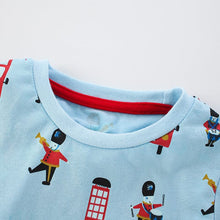 Load image into Gallery viewer, 8358TG-malwee summer dress European and American military team print round neck short-sleeved top + shorts two-piece set