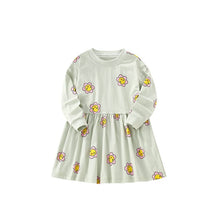 Load image into Gallery viewer, 8930DS-Autumn malwee European and American children's casual sunflower long-sleeved dress