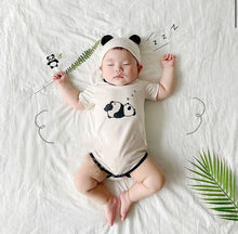 Load image into Gallery viewer, 71717LS-Summer Korean version of sleepy panda bodysuit + hat