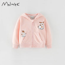 Load image into Gallery viewer, 7145SE-malwee autumn clothing European and American children's hooded windbreaker zipper jacket