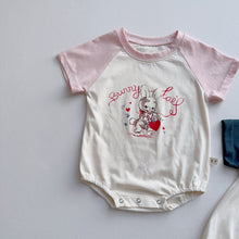 Load image into Gallery viewer, 6178LS-Korean version of baby color matching thin bodysuit