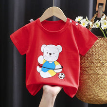 Load image into Gallery viewer, IDX40SE-Summer pure cotton round neck multi-image short-sleeved top