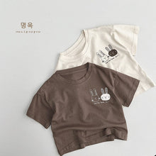 Load image into Gallery viewer, 23058SE-Korean cute rabbit children's short-sleeved top