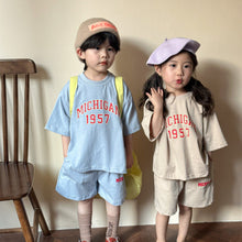Load image into Gallery viewer, X83695TG-Summer Cotton Loose 1957 Short Sleeve Top + Shorts Set