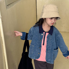 Load image into Gallery viewer, Q83056SE- Spring and Autumn Cardigan Double Pocket Long Sleeve Denim Jacket